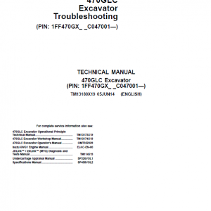 John Deere 470GLC Excavator Repair Technical Manual (S.N after C047001 - ) - Image 2