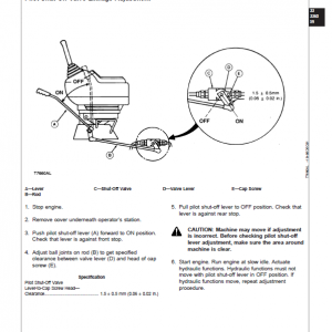 John Deere 110 Excavator Repair Technical Manual - Image 5