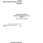 John Deere B40B Articulated Dump Truck Repair Technical Manual - Image 2