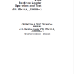 John Deere 410L Backhoe Loader Technical Manual (S.N C390996 & D390996 - ) - Image 2