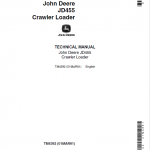 John Deere 455 Crawler Loader Repair Service Manual