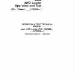 John Deere 444L 4WD Loader Repair Technical Manual (S.N L705208 - ) - Image 2
