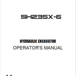 Sumitomo SH235X-6 Hydraulic Excavator Repair Service Manual - Image 5