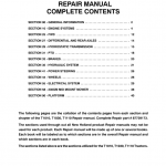 New Holland 1020 Boomer, 1025 Boomer, 1030 Boomer Tractor Repair Service Manual