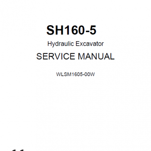 Sumitomo SH160-5 Hydraulic Excavator Repair Service Manual