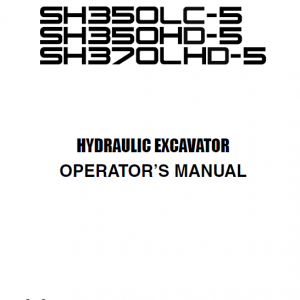 Sumitomo SH350LC-5, SH350HD-5, SH370LHD-5 Hydraulic Excavator Repair Service Manual - Image 4