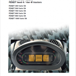 Fendt 310, 311, 312, 313 Vario S4 Tractors Workshop Repair Manual - Image 3