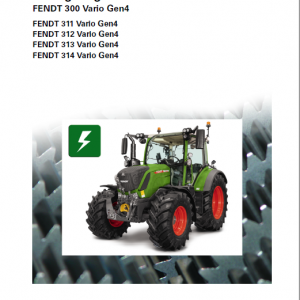 Fendt 311, 312, 313, 314 Vario Gen4 Tractors Workshop Repair Manual - Image 3