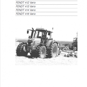 Fendt 411, 412, 413, 414, 415 Vario COM III Tractors Workshop Repair Manual - Image 5