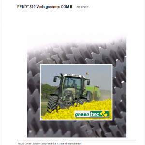 Fendt 818, 820 Vario COM III Tractors Workshop Repair Manual - Image 3