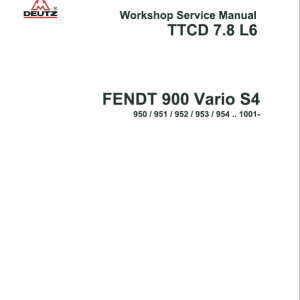 Fendt 927, 930, 933, 936, 939 Vario S4 Tractors Workshop Repair Manual - Image 3