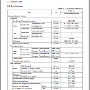 Kobelco SK008-1E Hydraulic Excavator Repair Service Manual