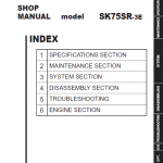 Kobelco SK75SR-3E Hydraulic Excavator Repair Service Manual