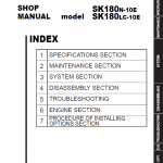 Kobelco SK180N-10E, SK180LC-10E Hydraulic Excavator Repair Service Manual