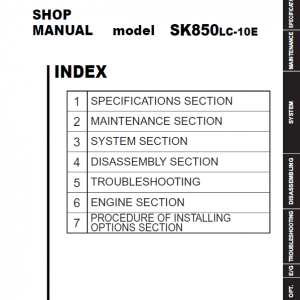 Kobelco SK850LC-10E Hydraulic Excavator Repair Service Manual