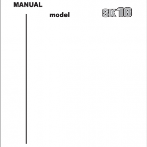 Kobelco SK18-1E Mini Excavator Repair Service Manual