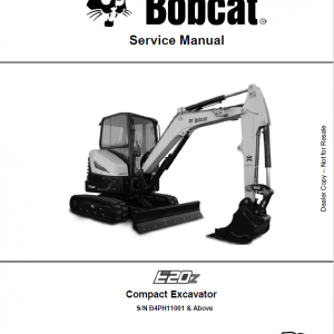 Bobcat E20Z Excavator Repair Service Manual