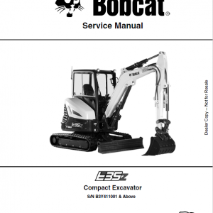 Bobcat E35Z Excavator Repair Service Manual