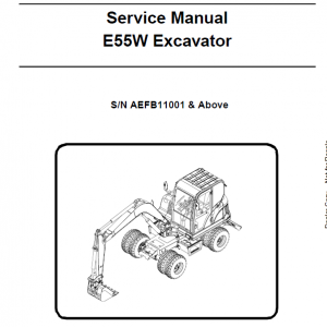 Bobcat E55W Excavator Repair Service Manual