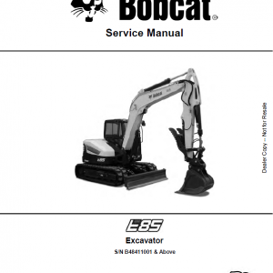 Bobcat E85 Excavator Repair Service Manual - Image 2