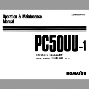 Komatsu PC50UU-1 Excavator Repair Service Manual - Image 2