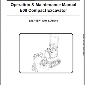 Bobcat E08 Excavator Repair Service Manual - Image 2