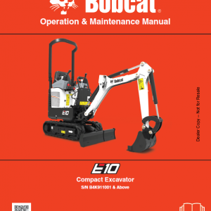 Bobcat E10 Excavator Repair Service Manual - Image 2