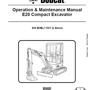 Bobcat E20 Excavator Repair Service Manual - Image 2