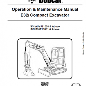 Bobcat E32i Excavator Repair Service Manual - Image 2