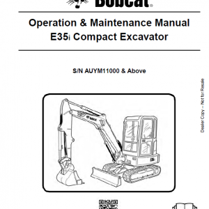 Bobcat E35i Excavator Repair Service Manual - Image 2