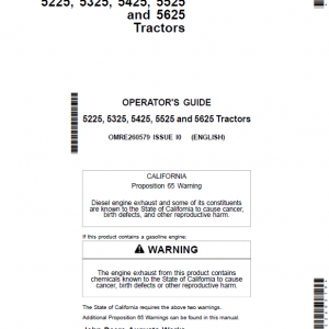 John Deere 5225, 5325, 5425, 5525, 5603, 5625 Tractors Service Repair Manual - Image 3