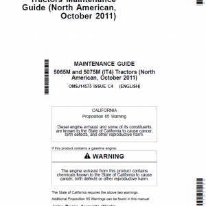 John Deere 5075M (FT4/Stage IIIB), 5085M (IT4/Stage IIIB) Tractors Repair Technical Manual - Image 3