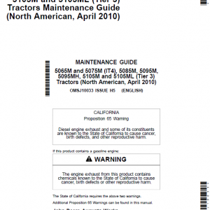 John Deere 5100M, 5100MH, 5100ML, 5115M, 5115ML (IT4) Tractors Repair Manual - Image 3