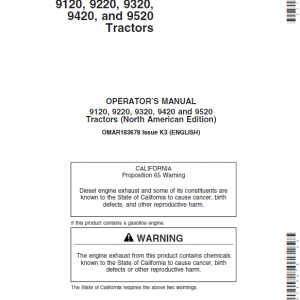 John Deere 9120, 9220, 9320 Tractors Repair Technical Manual - Image 3