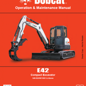 Bobcat E42 Excavator Repair Service Manual - Image 2