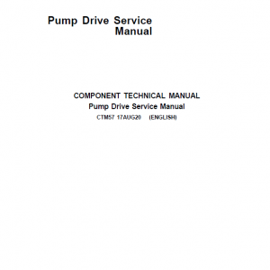 John Deere Pump Drive Component Technical Manual (CTM57)