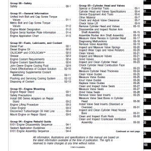 John Deere 6101 Diesel Engine (S.N after 500000 - ) Technical Manual (CTM61) - Image 3