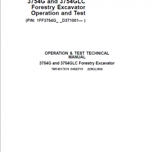 John Deere 3754G, 3754GLC Swing Excavator Repair Technical Manual (S.N after D371001 - ) - Image 2