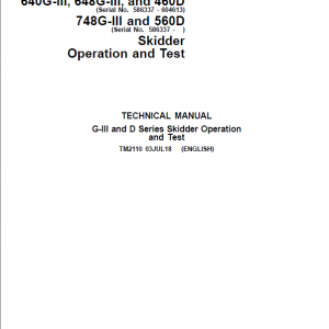 John Deere 540G-III, 548G-III, 360D Skidder Repair Manual (S.N. 586337 - 630435) - Image 2