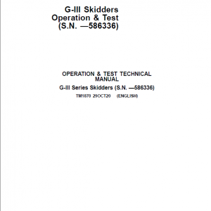 John Deere 540G-III, 548G-III, 640G-III, 648G-III, 748G-III Skidder Repair Manual (S.N - 586336) - Image 2