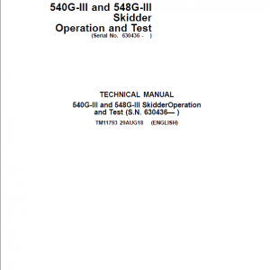 John Deere 540G-III, 548G-III Skidder Repair Technical Manual (S.N after 630436 - ) - Image 2