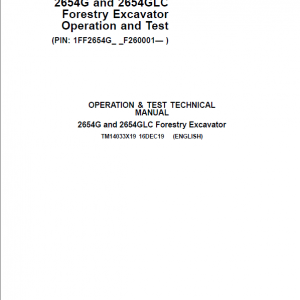 John Deere 2654G, 2654GLC Swing Excavator Repair Technical Manual (S.N after F260001 - ) - Image 2