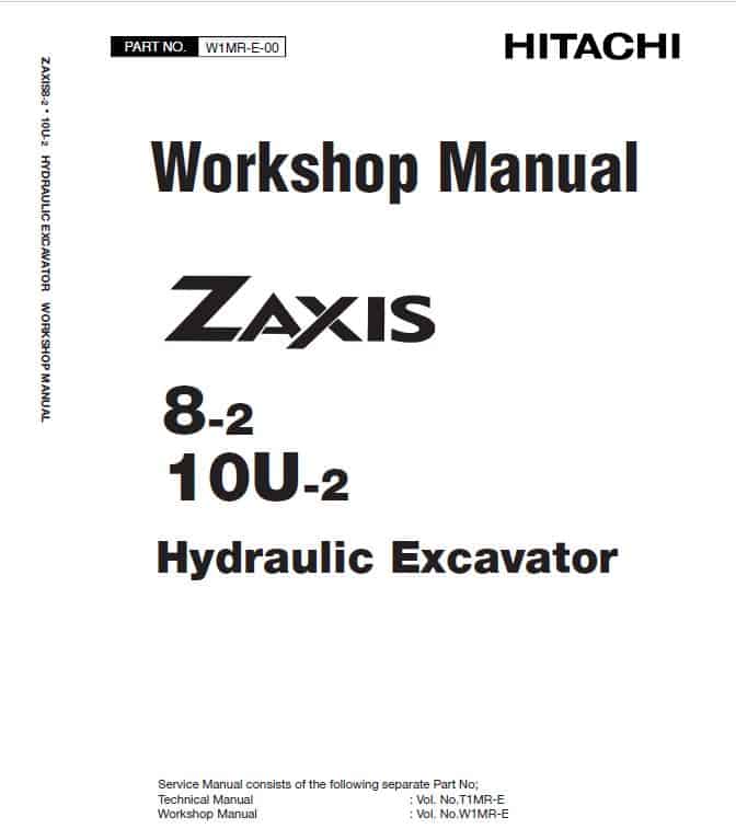 Hitachi Zaxis ZX8-2, ZX10U-2 Mini Excavator Repair Service Manual