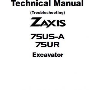 Hitachi ZAXIS 75US-A, 75 UR Excavator Repair Service Manual - Image 3