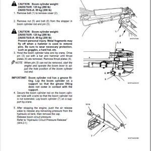 Hitachi ZAXIS 75US-A, 75 UR Excavator Repair Service Manual - Image 4