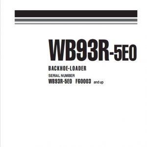 Komatsu WB93R-5E0 Backhoe Loader Repair Service Manual