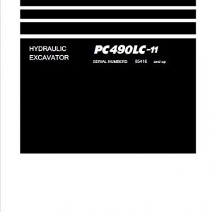 Komatsu PC490LC-11 Excavator Repair Service Manual