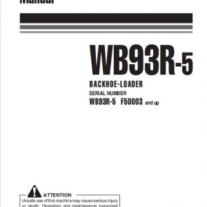 Komatsu WB93R-5 Backhoe Loader Repair Service Manual - Image 2