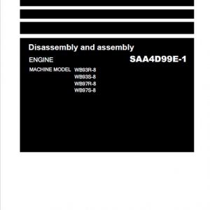 Komatsu WB93R-8 Backhoe Loader Repair Service Manual - Image 2