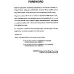 TOYOTA 7FDU15, 7FDU18, 7FDU20, 7FDU25, 7FDU30, 7FDU32 Forklift Repair Manual - Image 2